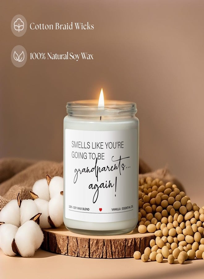 Quaintir Pregnancy Announcement Gifts for Grandparents, Baby Announcements Ideas - Vanilla Scented Candles, Pregnancy Reveal, You're Going to Be Grandparents Again Baby Announcement - Image 3