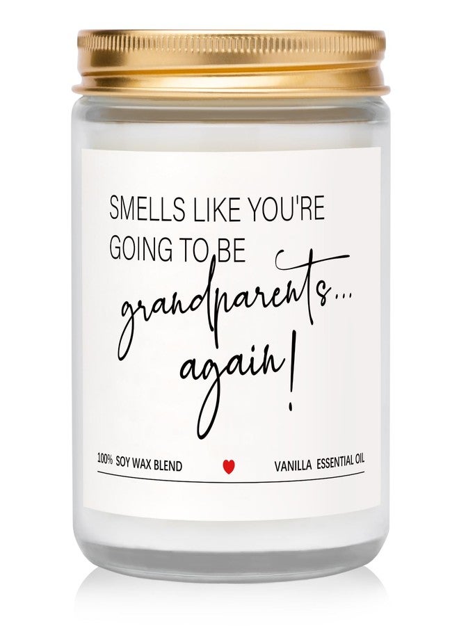 Quaintir Pregnancy Announcement Gifts for Grandparents, Baby Announcements Ideas - Vanilla Scented Candles, Pregnancy Reveal, You're Going to Be Grandparents Again Baby Announcement - Image 1