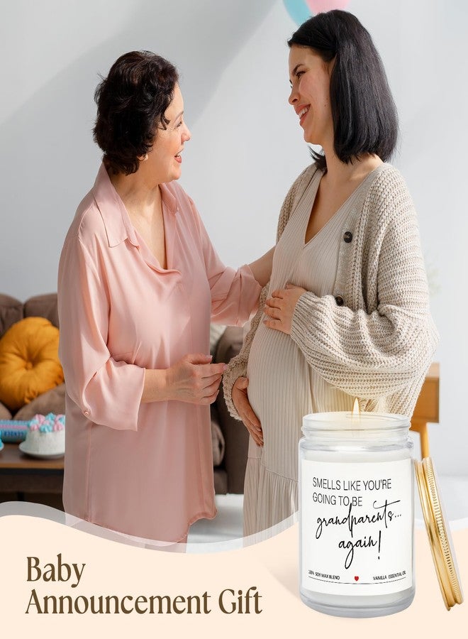 Quaintir Pregnancy Announcement Gifts for Grandparents, Baby Announcements Ideas - Vanilla Scented Candles, Pregnancy Reveal, You're Going to Be Grandparents Again Baby Announcement - Image 2