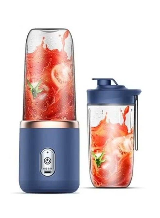 ELTRAZONE Portable USB Rechargeable Blender Juice Cup – 400ml Personal Size Smoothie Maker for Juices, Milkshakes, Protein Shakes & Baby Food – Compact Fruit Blender with 6 Stainless Steel Blades, Travel-Friendly, Easy to Clean, Ideal for Gym, Office & Outdoors  - Image 1