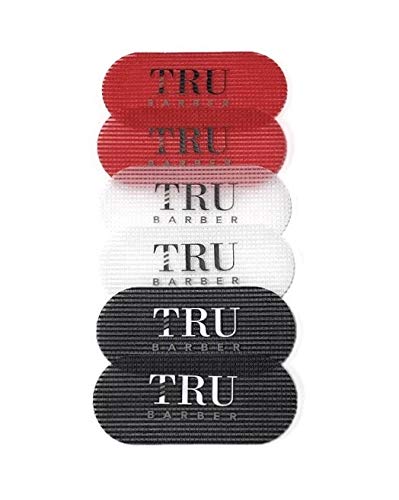 TRU BARBER HAIR GRIPPERS  3 COLORS BUNDLE PACK 6 PCS for Men and Women  Salon and Barber Hair Clips for Styling Hair holder Grips RedWhiteBlack