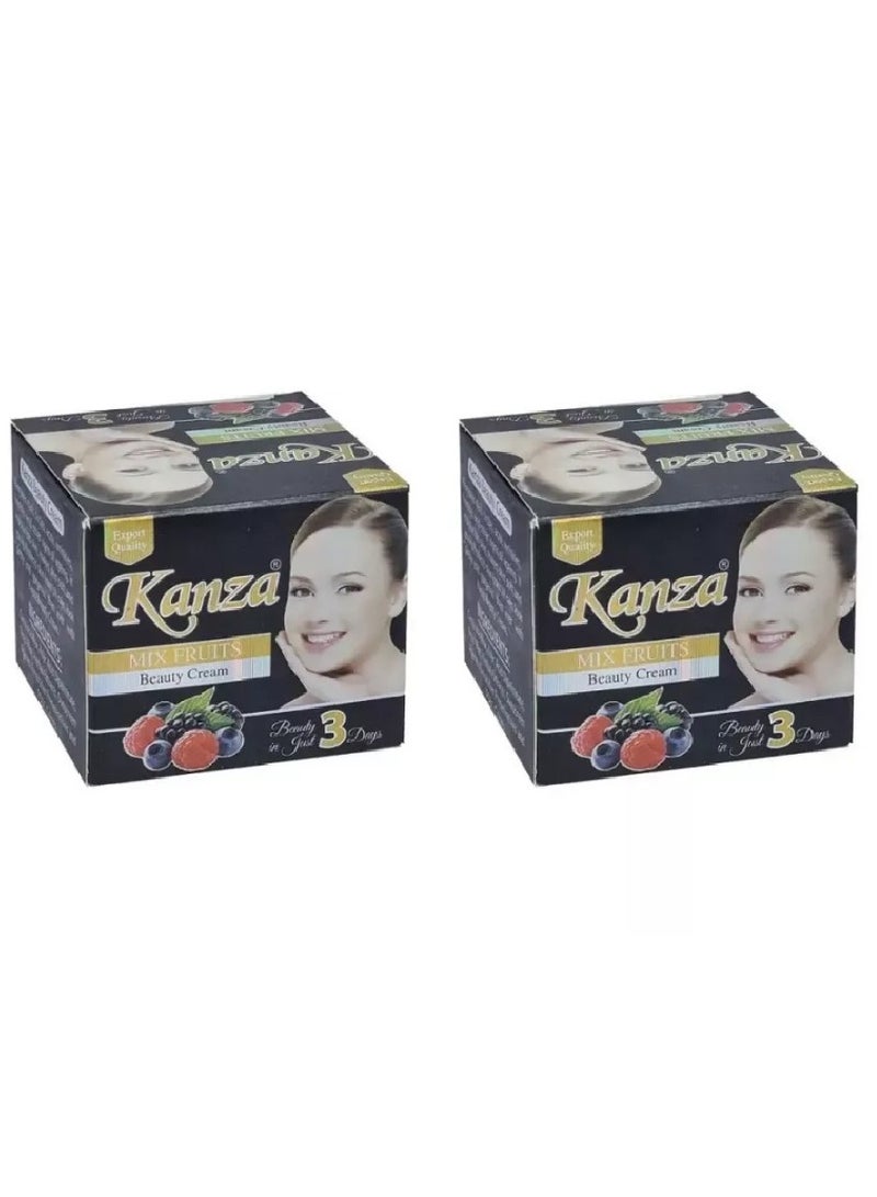 كنزه قطعتين من كريم الجمال لتفتيح البشرة بالفواكه المشكلة 2X50 جرام - Image 2