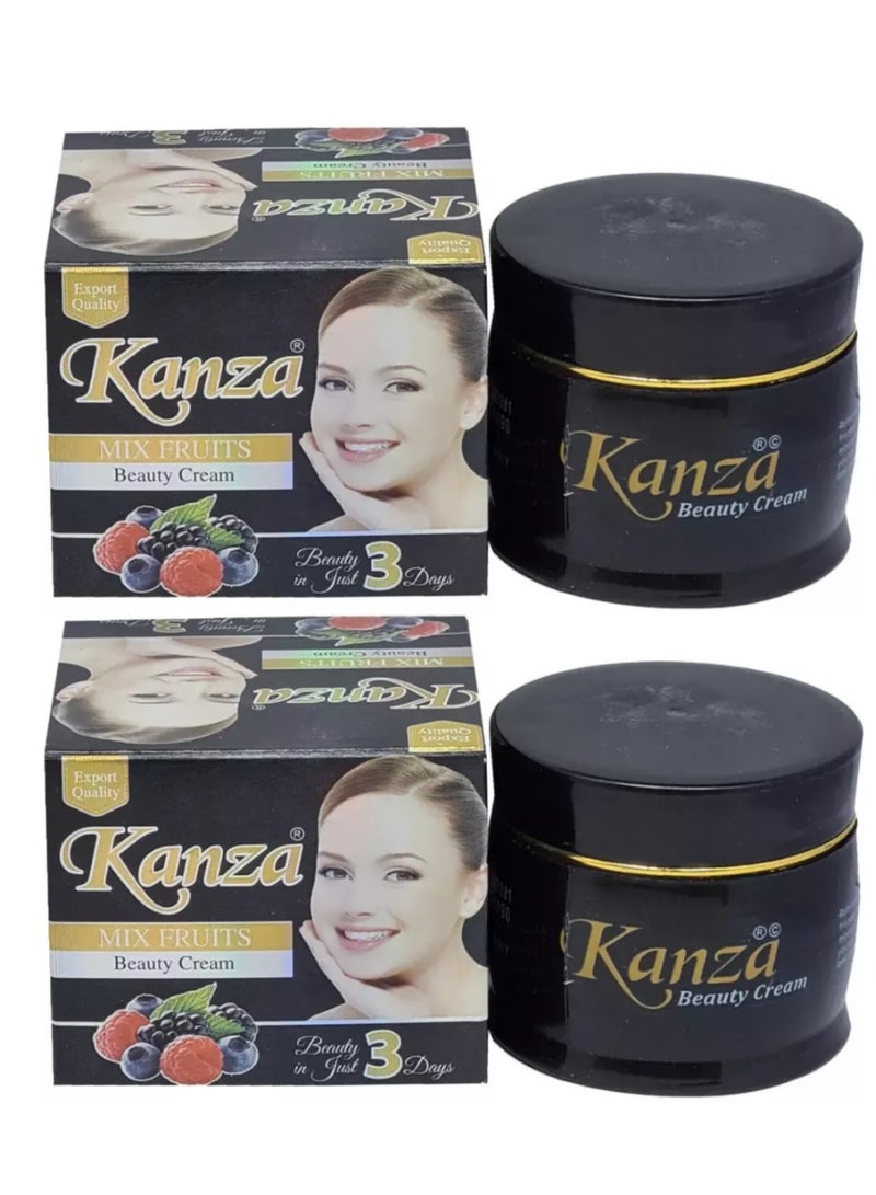 كنزه قطعتين من كريم الجمال لتفتيح البشرة بالفواكه المشكلة 2X50 جرام - Image 1