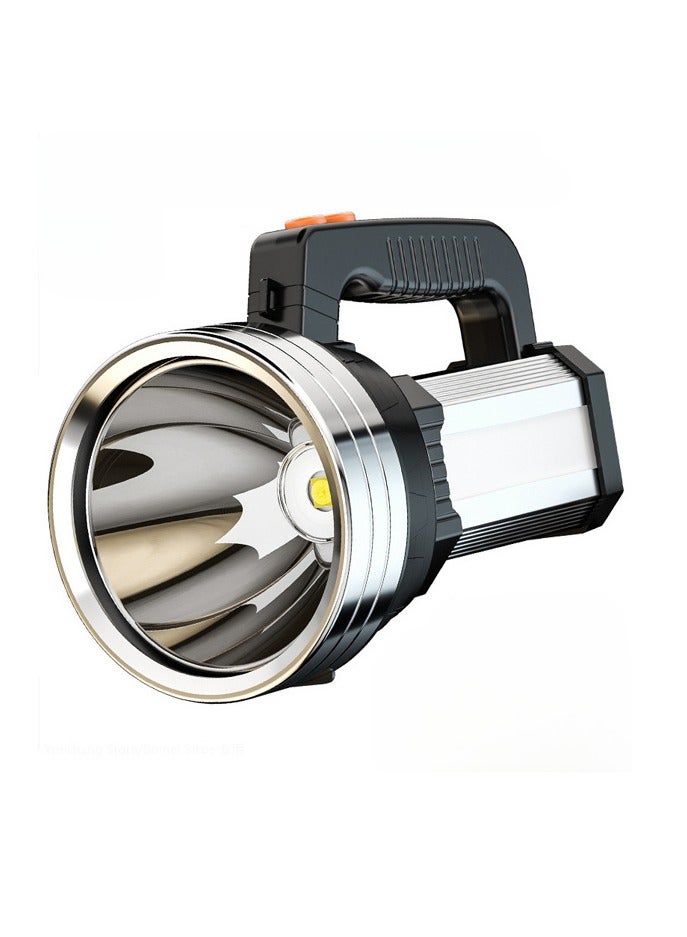 Portable Searchlight, Super Bright Long Range Powerful Led Flashlight, Six Modes Versatile Tactical Flash Light, Rechargeable Tactical Torch For Outdoor And Home Use, (Black Z18) - Image 1