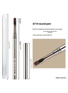 Generic Nail Art Brush Set Metal Handle UV Gel Painting Pen 07# round head phototherapy 