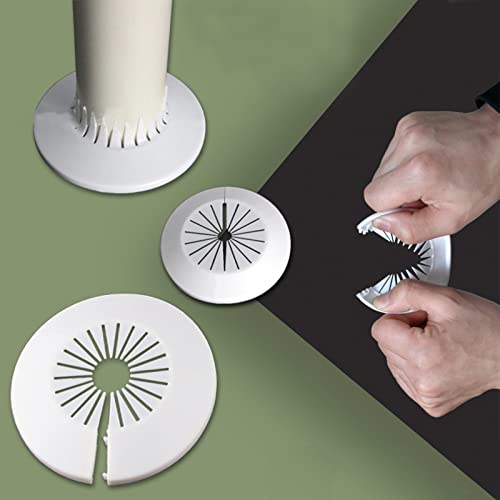 Tsnamay Pipe Cover Decoration For 0.79" to 1.57"(20-40mm) PP Radiator Escutcheon Water Pipe Drain Line Cover,White 5pcs - Image 5