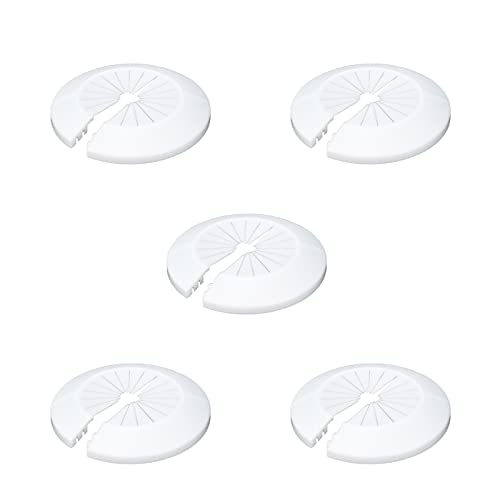 Tsnamay Pipe Cover Decoration For 0.79" to 1.57"(20-40mm) PP Radiator Escutcheon Water Pipe Drain Line Cover,White 5pcs - Image 1