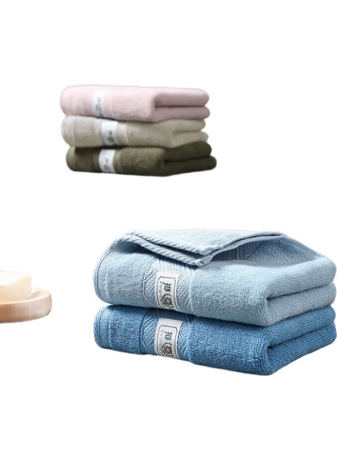 Grace Towels, 7A Antibacterial Xinjiang Cotton Face Towels, Soft Pure Cotton Bath Towels For Home Use, Men'S Face Towels, 2-Pack - Image 2