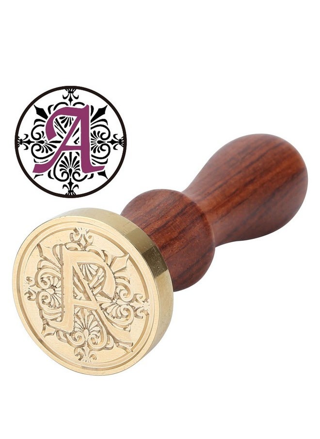 Mornajina Classic Wooden Letter A Alphabet Letter Initial Wax Classic Sealing Wax Seal Stamp  - Image 2