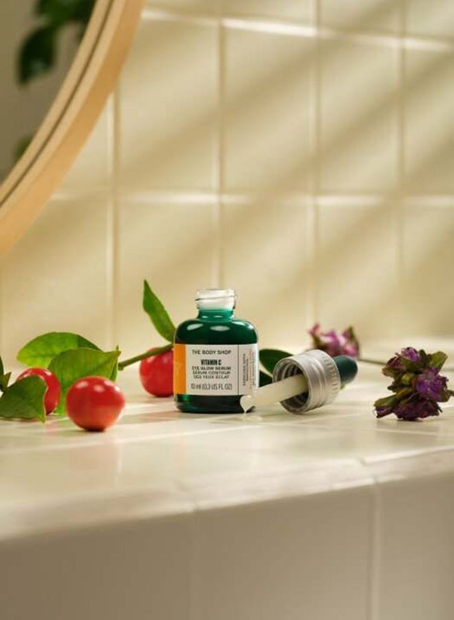 THE BODY SHOP Vitamin C Eye Glow Serum – Lightweight, Refreshing Eye Serum | Instantly Re-Energises & Brightens Eye Area | Reduces Appearance of Dark Circles & Improves Skin Texture | Enriched with Natural-Origin Vitamin C, Bakuchiol, Caffeine & Hyaluronic Acid, 10 ml - Image 2