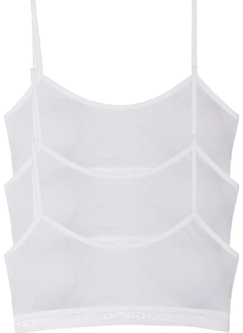 Dondeza Young Girl Half Tank Top with Rope Straps 3-Piece