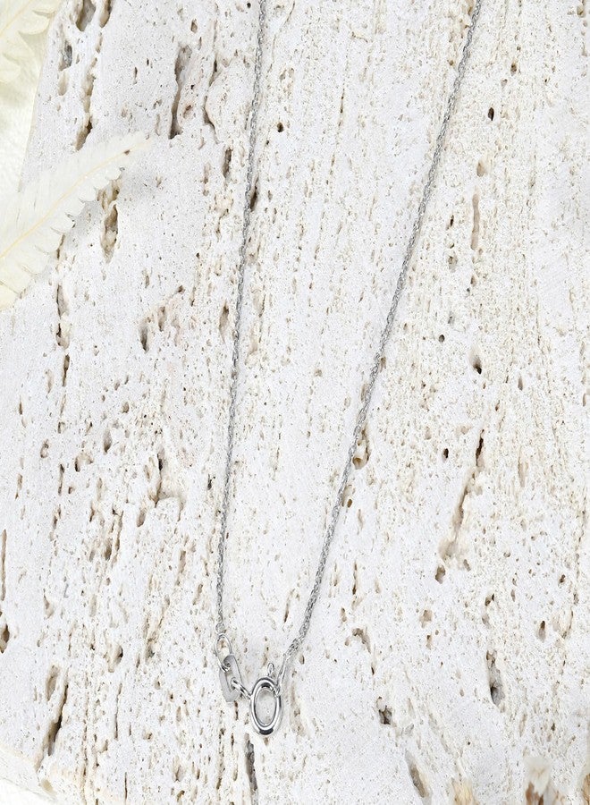 ايرافيدا قلادة من الفضة الإسترليني عيار 925 بتصميم بيضاوي بسيط من إيرافيدا، بقطر 0.75 مم، وسلسلة كابل بطول 18 بوصة. - Image 4