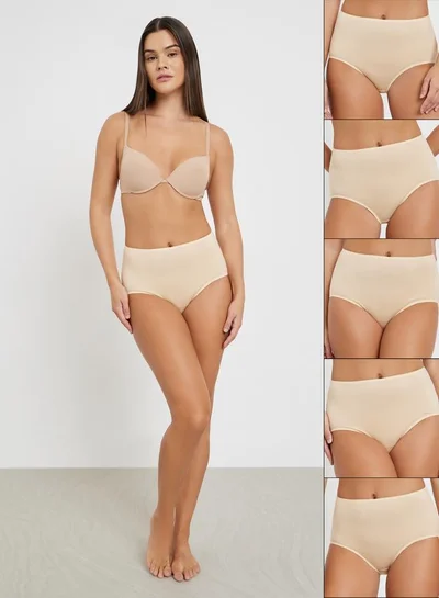 ستايلي مجموعة من 5 سراويل داخلية قطن سادة