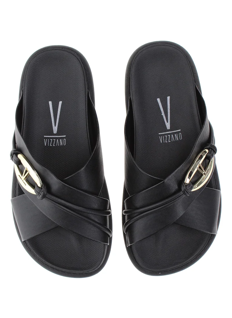 Vizzano Black Flat Sandals for Women – Stylish & Comfortable Everyday Wear for Women | Best Price UAE
