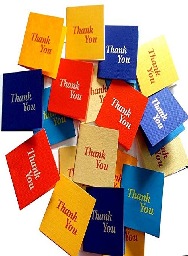 Art Bundle The Art Bundle Paper Small Traditional Thank You Printed Gift Tag (Pack of 25, 7.75 cm x 0.2 cm x7.75 cm) (Multicolor-Pack of 25) - Image 1
