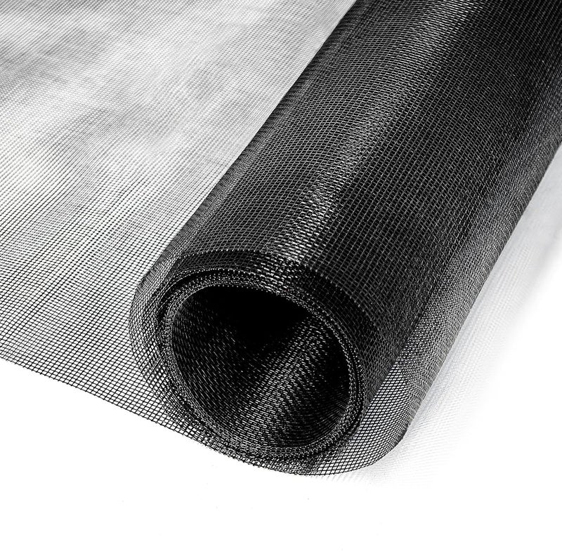 King&Charles Window Screen Door Mesh, Window Screen Replacement/Repair Kit, 48”x118” Fiberglass Black Mesh, Durable&Visibility & Cuttable & Washble, Easy to Replace/Install/DIY - Image 1