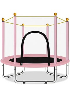 Hihonor Children's Mini Trampoline, Garden Trampoline with Safety Net, Indoor/outdoor Toy Trampoline (Pink)  - Image 1