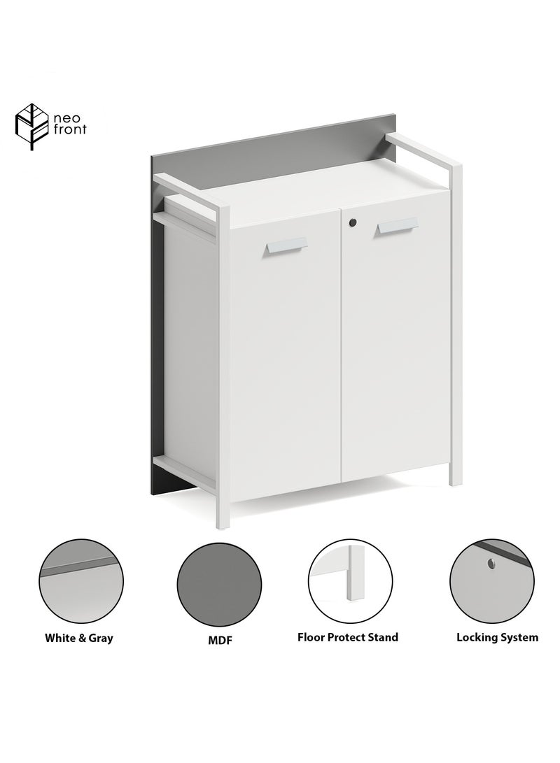 Neo Front Medium Size Two Door Home Office Cabinet File Storage Cabinet with Lock TC-ZW099 - Image 2