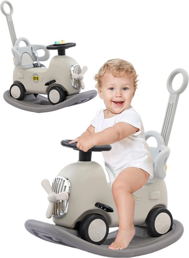 Multifunctional Baby Rocking Horse, Ride on Toy, 3 In 1 Interactive Rocking Horse With Push Rod, Fun Baby Rocking Chair With Rocking And Sliding Way, Detachable Riding Rocking Animal, Easy To Rock And Assemble  - Image 1