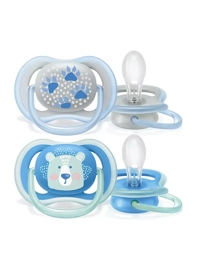 PHILIPS AVENT Ultra Air Free - Flow Pacifier, Soother, 6 - 18 Months , Mixed, Deco, 2 Count, Scf085, 06