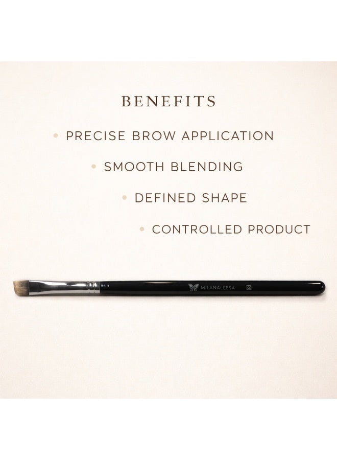 Angled Brow Brush for Eyebrows – Precision Eyebrow Makeup Brush for Filling, Shaping & Blending, Flat Angled Brush for Brow Powder, Pomade & Gel, Professional Makeup Tool - Image 3