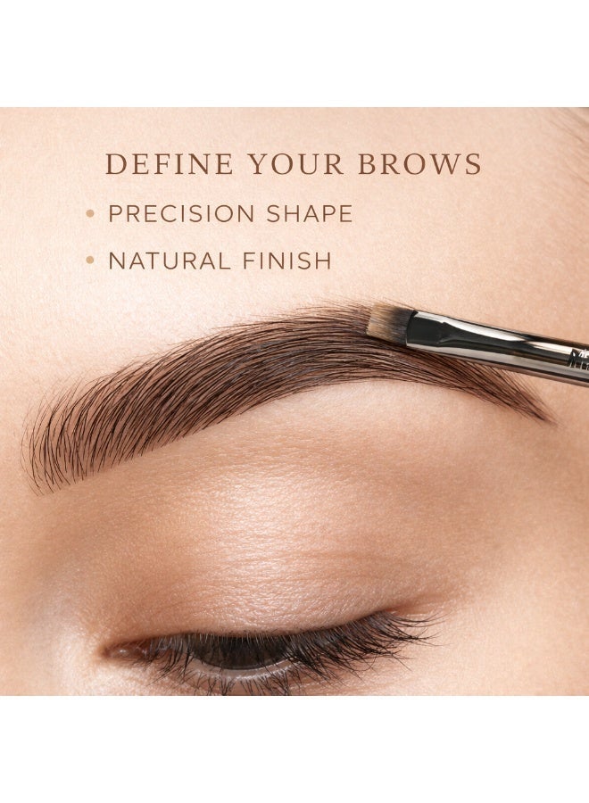 Angled Brow Brush for Eyebrows – Precision Eyebrow Makeup Brush for Filling, Shaping & Blending, Flat Angled Brush for Brow Powder, Pomade & Gel, Professional Makeup Tool - Image 2