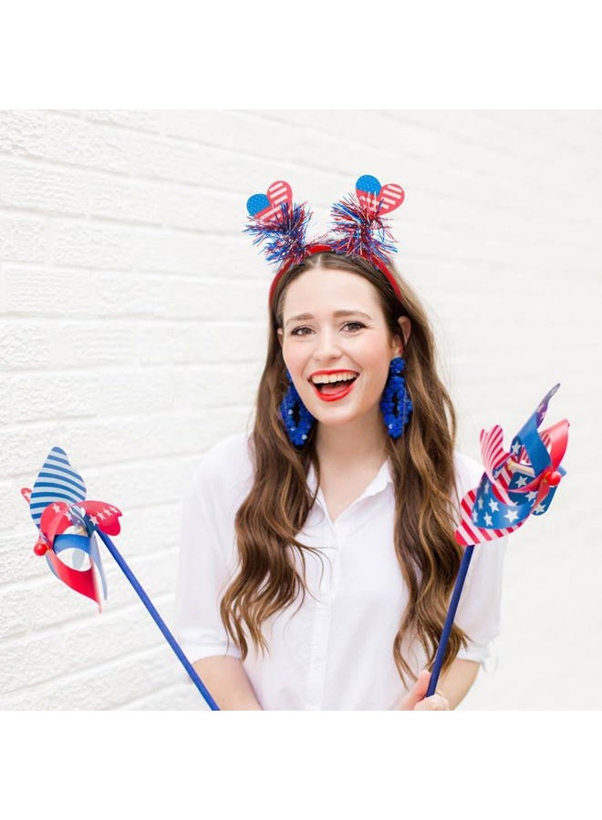 Aceorna 4th of July Headbands Stars Patriotic Head Boppers Independence Day Head Band for Women and Girls (Style F) - Image 5