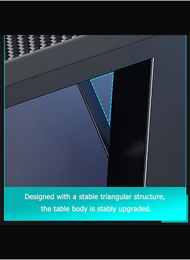 WAMIT - L-Shaped Desk,Gaming Desk,Computer Desk,L-Corner Table,Study Table,Suitable for Home or ormitory (Black Texture, 140CM*100CM) - Image 1