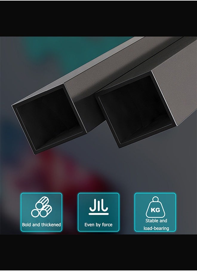 WAMIT - L-Shaped Desk,Gaming Desk,Computer Desk,L-Corner Table,Study Table,Suitable for Home or ormitory (Black Texture, 140CM*100CM) - Image 1