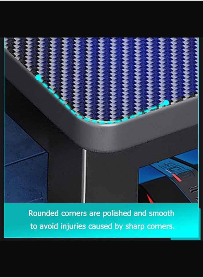 WAMIT - L-Shaped Desk,Gaming Desk,Computer Desk,L-Corner Table,Study Table,Suitable for Home or ormitory (Black Texture, 140CM*100CM) - Image 1