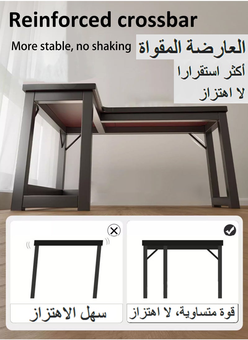 WAMIT - L-Shaped Desk,Gaming Desk,Computer Desk,L-Corner Table,Study Table,Suitable for Home or ormitory (Black Texture, 140CM*100CM) - Image 1