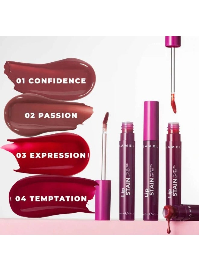 Lamel Lip Stain Hydrating Lip Tint 04 Temptation 2.7ml - Image 4