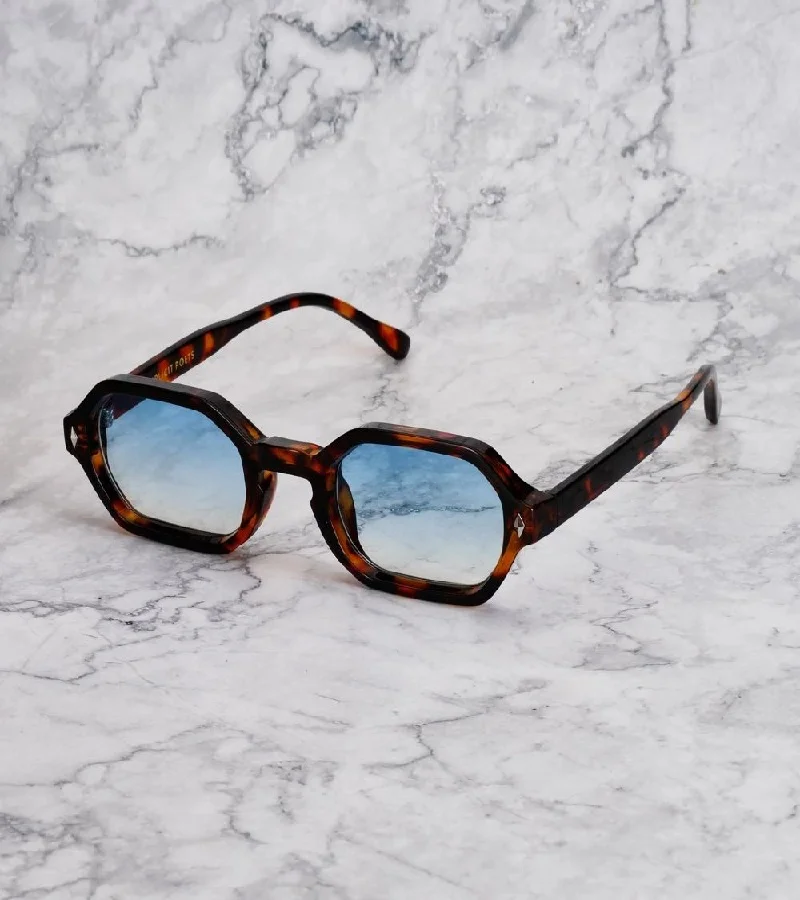 Explicit Poets Explicit Poets Unisex Steph Tortoise-Gradient Blue Stylish Sunglasses, 18EP5