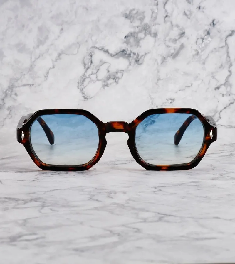 Explicit Poets Explicit Poets Unisex Steph Tortoise-Gradient Blue Stylish Sunglasses, 18EP5