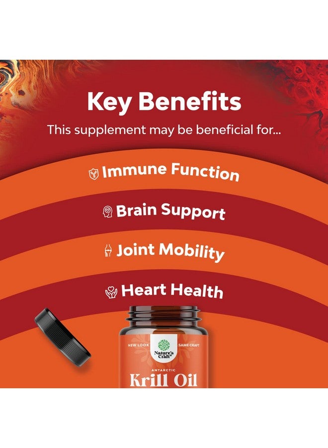 Natures Craft Antarctic Krill Oil 1000Mg Softgels High Absorption Krill Oil Omega 3 Fatty Acid Supplement With Potent Epa Dha Astaxanthin And Phospholipids Wild Caught Burpless Fish Oil Omega 3 Supplement  - Image 4