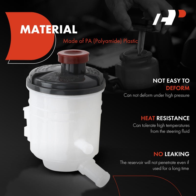 A-Premium A-Premium Power Steering Reservoir Tank with Cap Compatible with Honda Civic 2006-2011 Acura CL 1997-1999 L4 1.8L 2.2L 2.3L V6 3.0L  - Image 2