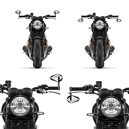 LKV Bar End Convex Mirrors Handlebar Anti-blue Rear View 360 Degrees CNC Aluminum Alloy Mirror For Motorcycle With 22mm 7/8" Inch Handlebar End For Kawasaki Atv Dirt Bike Cruiser Scooter Snowmobile - Image 4