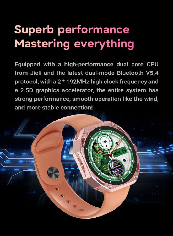 AROAQ V18ProMax Smartwatch – 1.52" Display, Heart Rate & Temperature Monitor, BT Calling & Music, Fitness Tracker, Multi-Sports Modes, Magnetic Charging – Compatible with Android & iOS ( Silicone Strap ,Orange) - Image 5