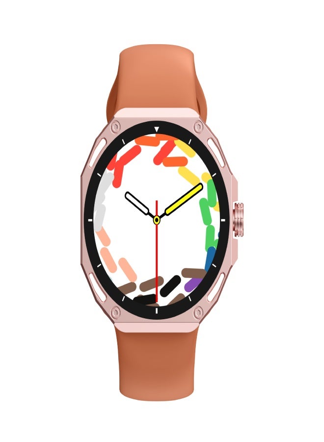 AROAQ V18ProMax Smartwatch – 1.52" Display, Heart Rate & Temperature Monitor, BT Calling & Music, Fitness Tracker, Multi-Sports Modes, Magnetic Charging – Compatible with Android & iOS ( Silicone Strap ,Orange) - Image 2