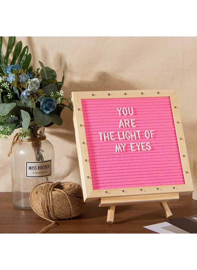 ANPHSIN Light Up Felt Letter Board Sign With Led Lights - 10 × 10In Changeable Message Board Wall Mounted With 470 Letters Tripod Stand For Birthday Housewarming Gifts Christmas Party Home Decor, Pink  - Image 4