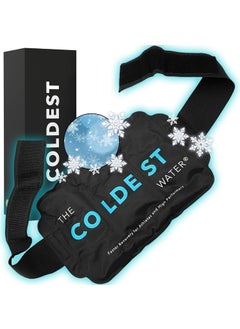 THE COLDEST WATER Coldest Gel Ice Pack Flexible Compress with Straps Provides Alleviate Joint and Muscle Pain Flexible Therapy Injuries - Shoulder, Back, Knee, Neck, Ankle Hip Elbow Foot & More (Large) 