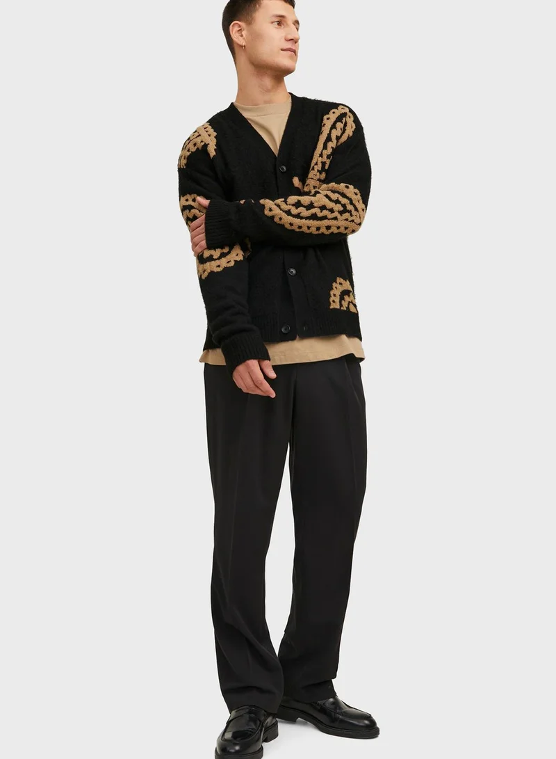 JACK & JONES Ollie Knitted Jacquard Cardigan