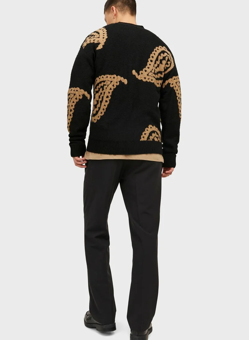 JACK & JONES Ollie Knitted Jacquard Cardigan