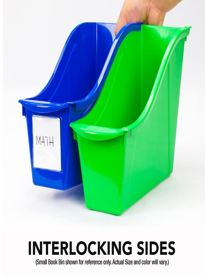 Storex Large Book Bin, 14 x 5 x 7, Case of 6, Blue (71115U06C) - Image 4