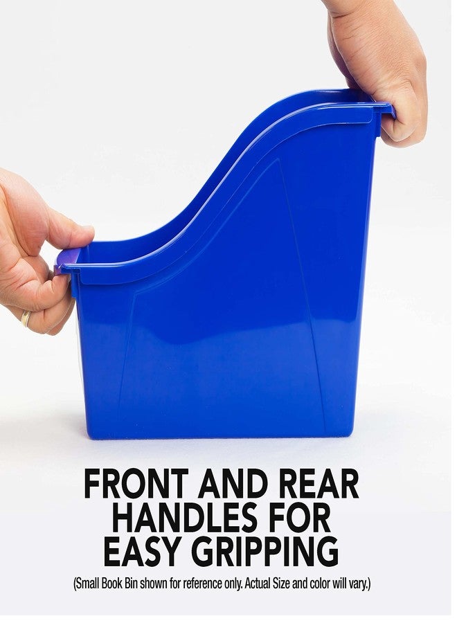 Storex Large Book Bin, 14 x 5 x 7, Case of 6, Blue (71115U06C) - Image 3