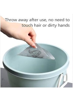 CHANT HARI CHANT HARI Disposable Shower Drain Hair Catcher Square Shower Drain Sticker Kitchen Sink Drain Strainer Disposable Clean Rust Shower Waterproof Mesh Stickers for Bathroom Accessories 10Pcs  - Image 5