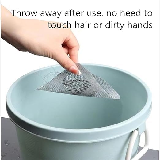 CHANT HARI CHANT HARI Disposable Shower Drain Hair Catcher Square Shower Drain Sticker Kitchen Sink Drain Strainer Disposable Clean Rust Shower Waterproof Mesh Stickers for Bathroom Accessories 10Pcs  - Image 5