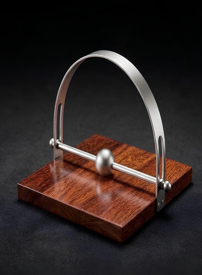 loosebucket®Silver Arc Wooden Napkin Holder with Metal Frame | Tissue Holder for Dining Table|Napkin Holder for Hotel & Restaurants - Image 1
