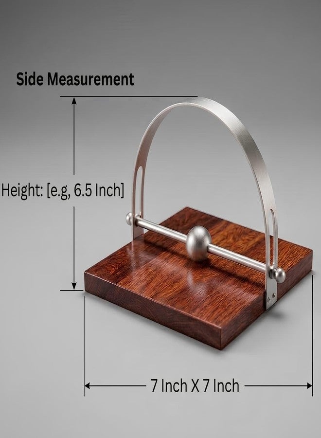loosebucket®Silver Arc Wooden Napkin Holder with Metal Frame | Tissue Holder for Dining Table|Napkin Holder for Hotel & Restaurants - Image 4