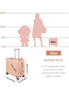 Generic 20" Ride-On Kids Suitcase  Cute Carry on Hardside Trolly Luggage Case,ABS Material 360 Degree Silent Travel Suitcase – Fun and Functional Travel Bag for Children  - Image 3